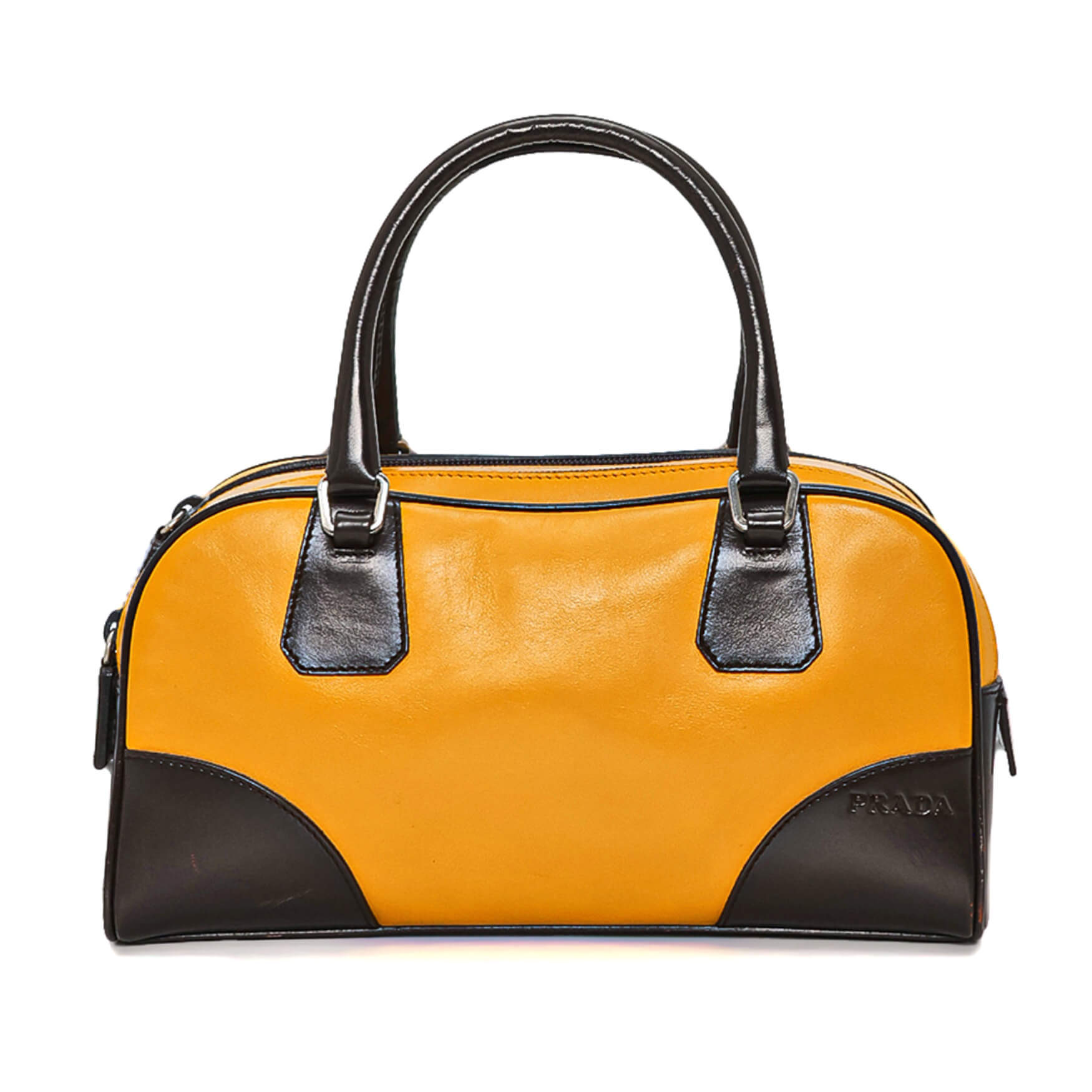 Prada - Yellow&Black Leather Mini Handbag